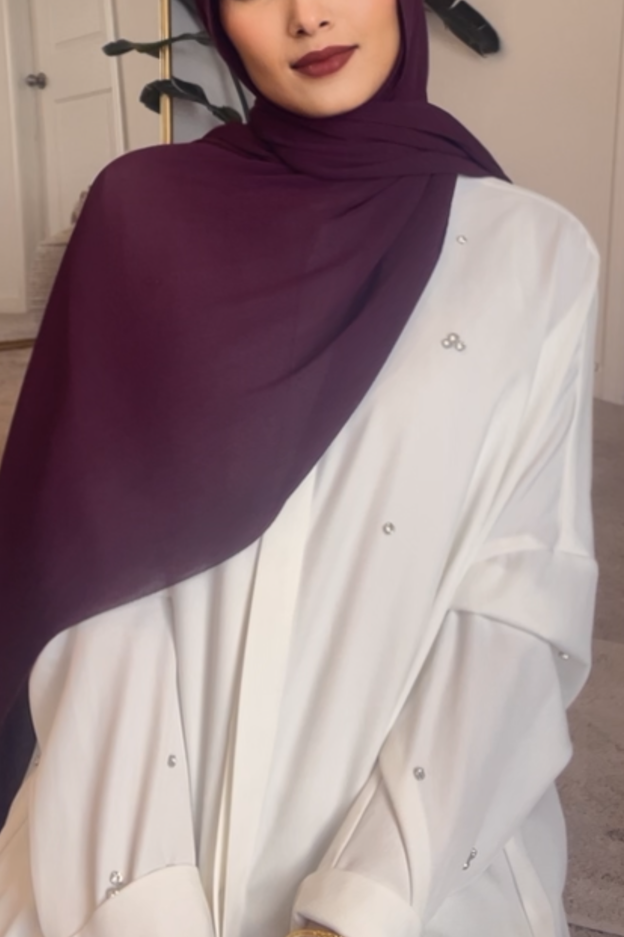 Ivory Rhinestones Embellished Shirt