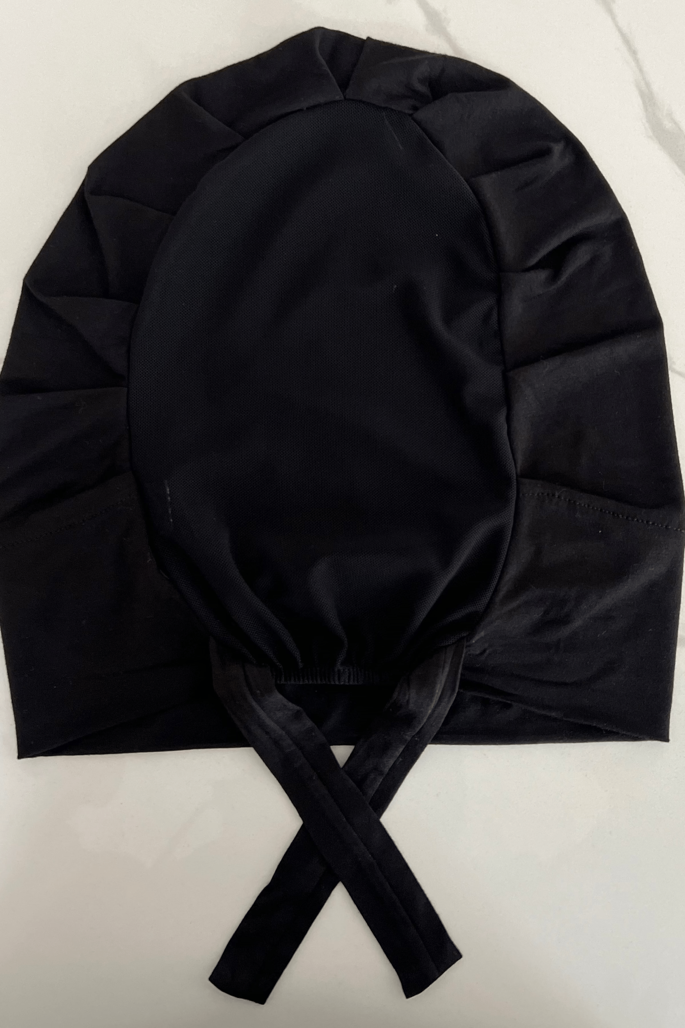 Bamboo Jersey Mesh Tie Back Undercap Set in Black and Ivory