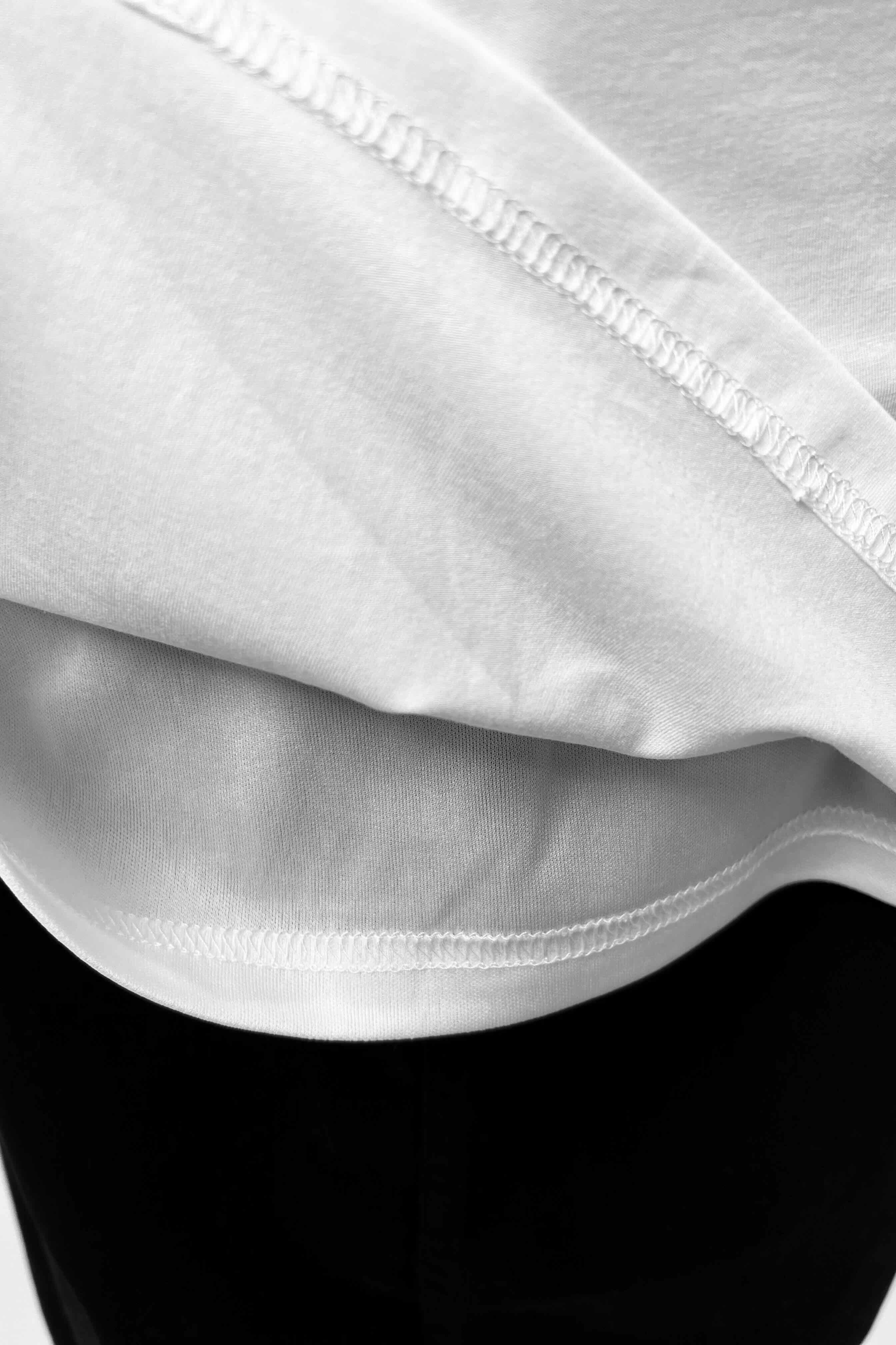 Classic Flare Sleeve Lined Cotton Top - Ivory