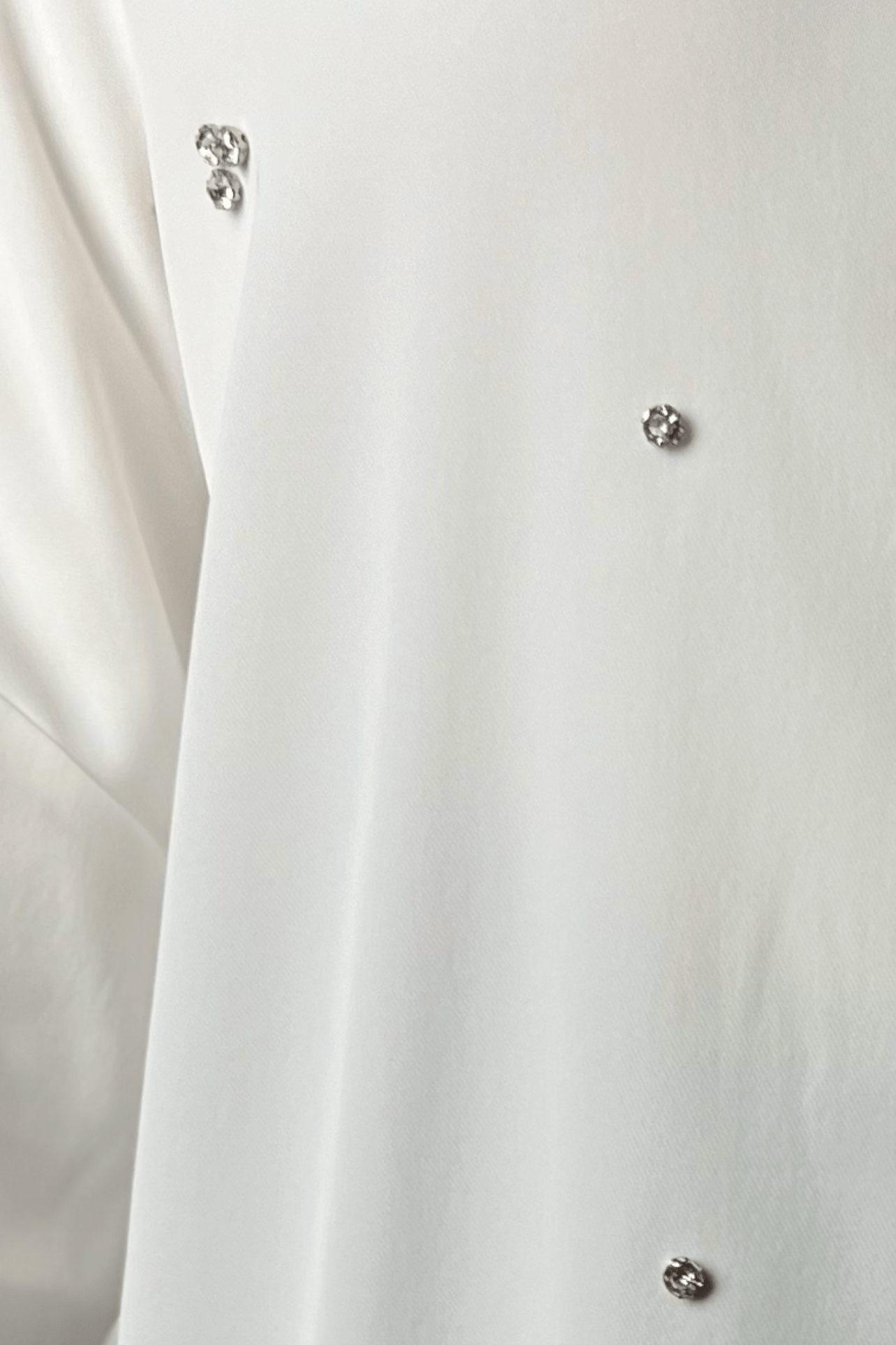 Ivory Rhinestones Embellished Shirt