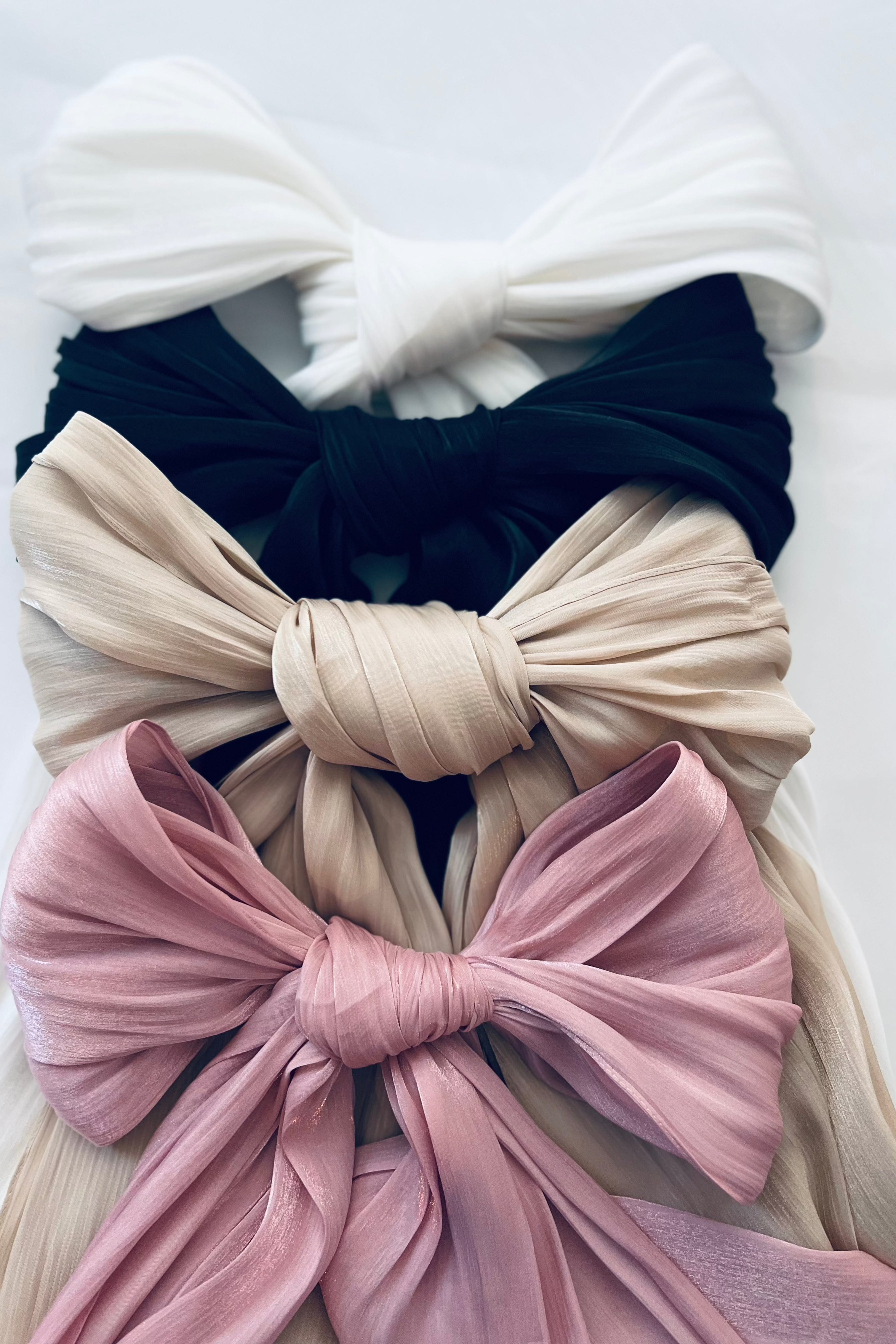 Organza Silk Hijab Set - Jade & Snow