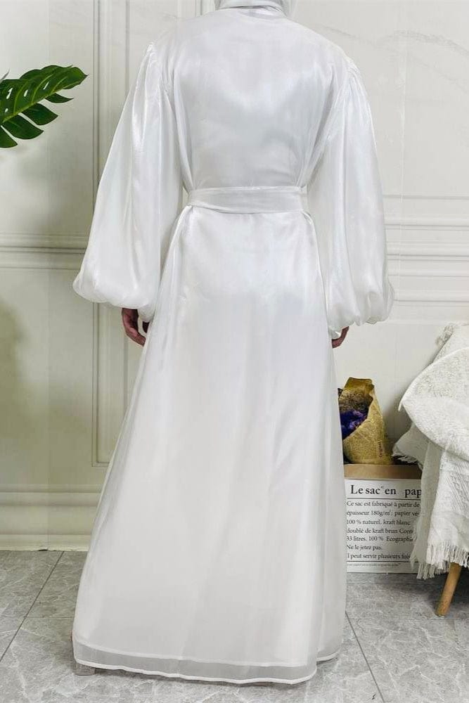 White Silk Maxi Dress with Inner