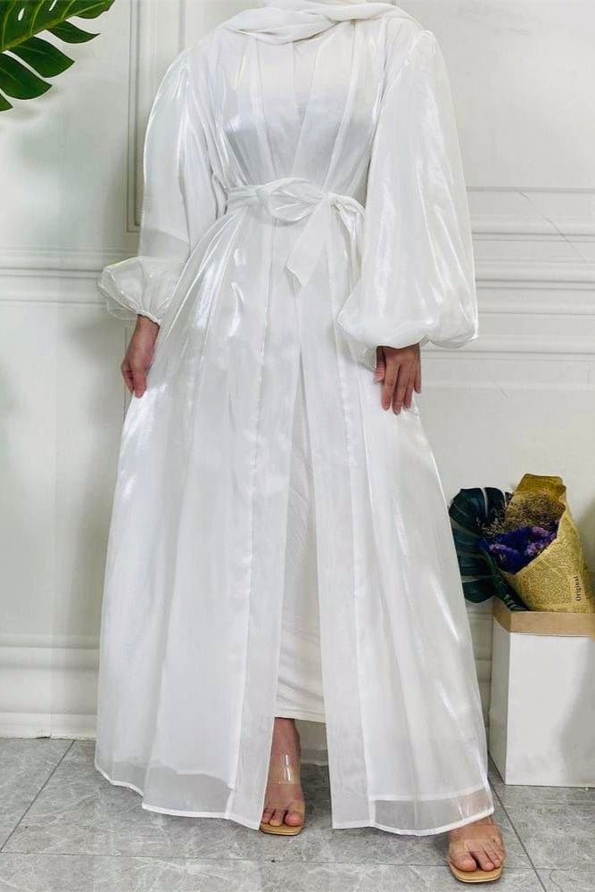 Abaya, Maxi Dress, Hijab, Wedding Dress, Bridesmaid Dress, White Dress Medium