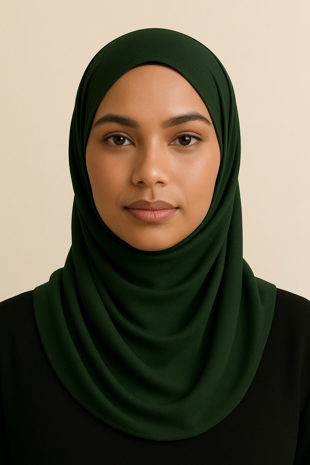 Dark green jersey hijab