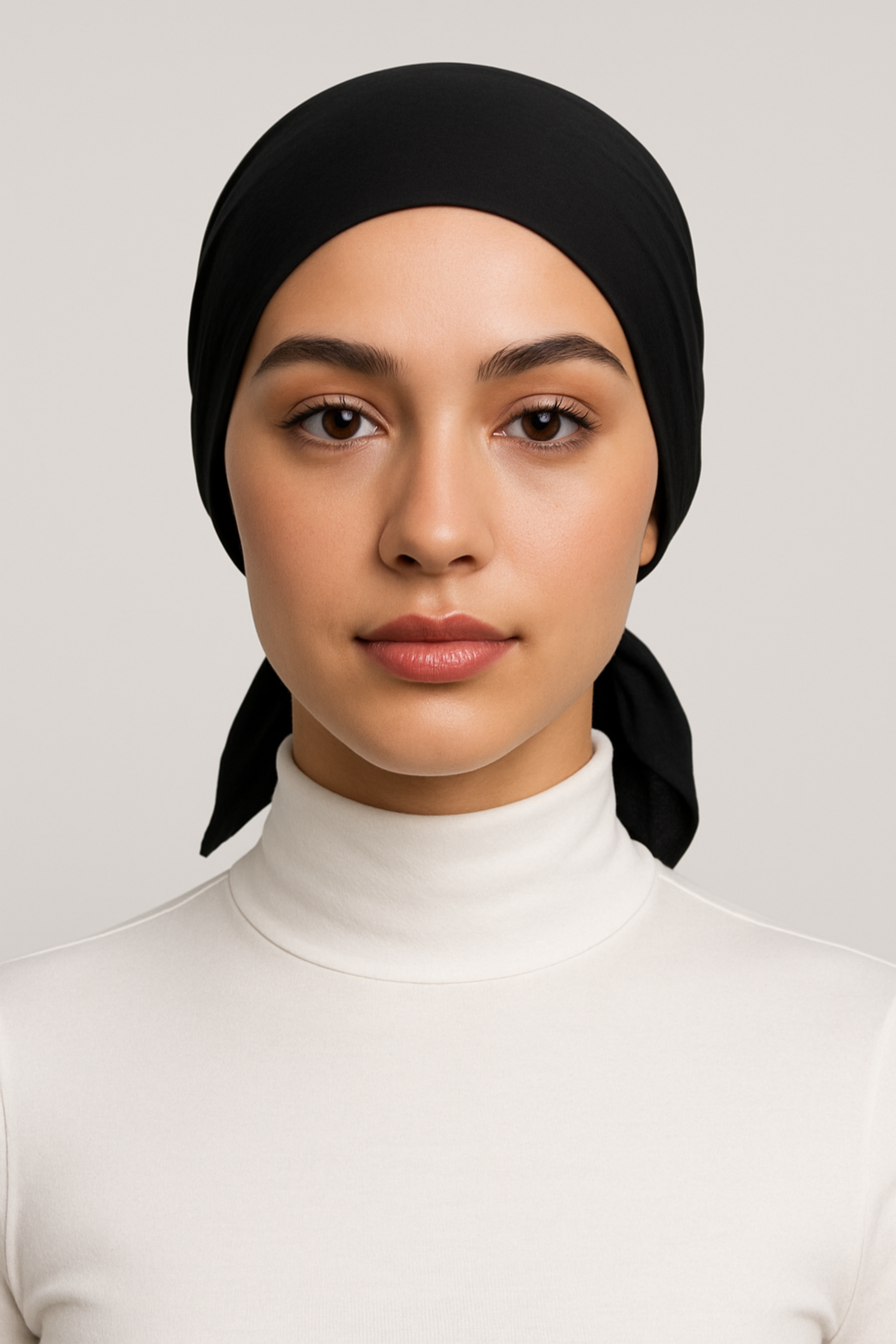 Bamboo Jersey Mesh Tie Back Undercap Set in Black and Ivory