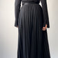 Black Pleated Maxi Skirt