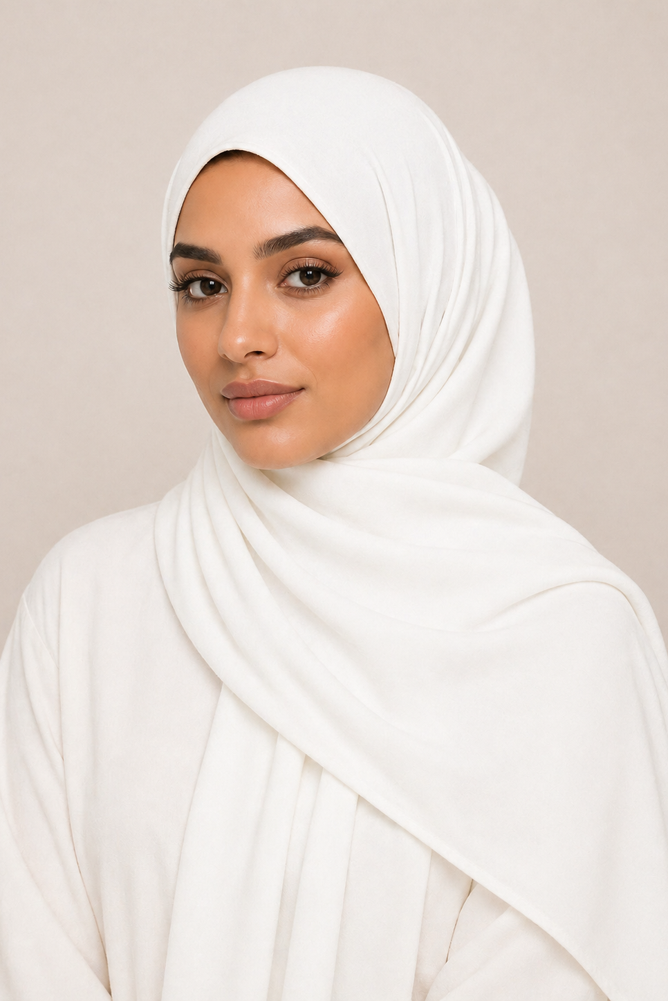 Premium Modal Hijab - Soft Ivory