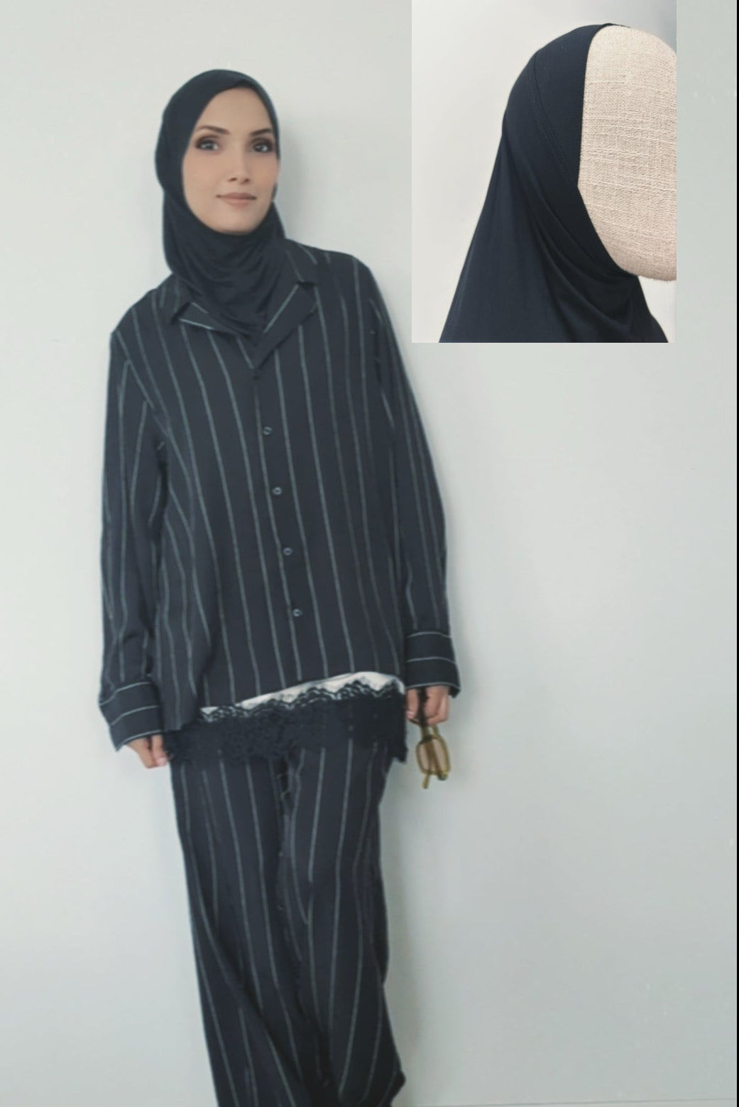 Slip-On Instant Hijab – Black