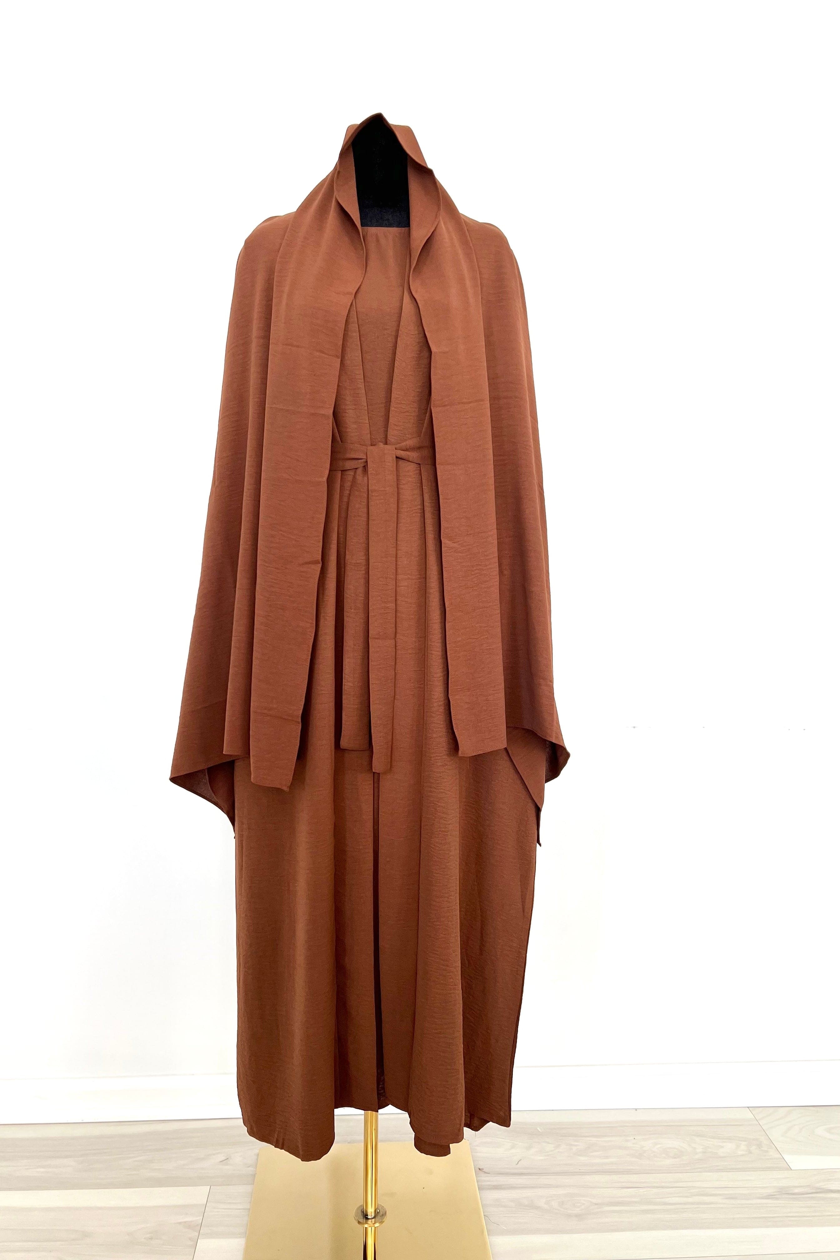 Essential 3 piece Abaya Set - Terracotta