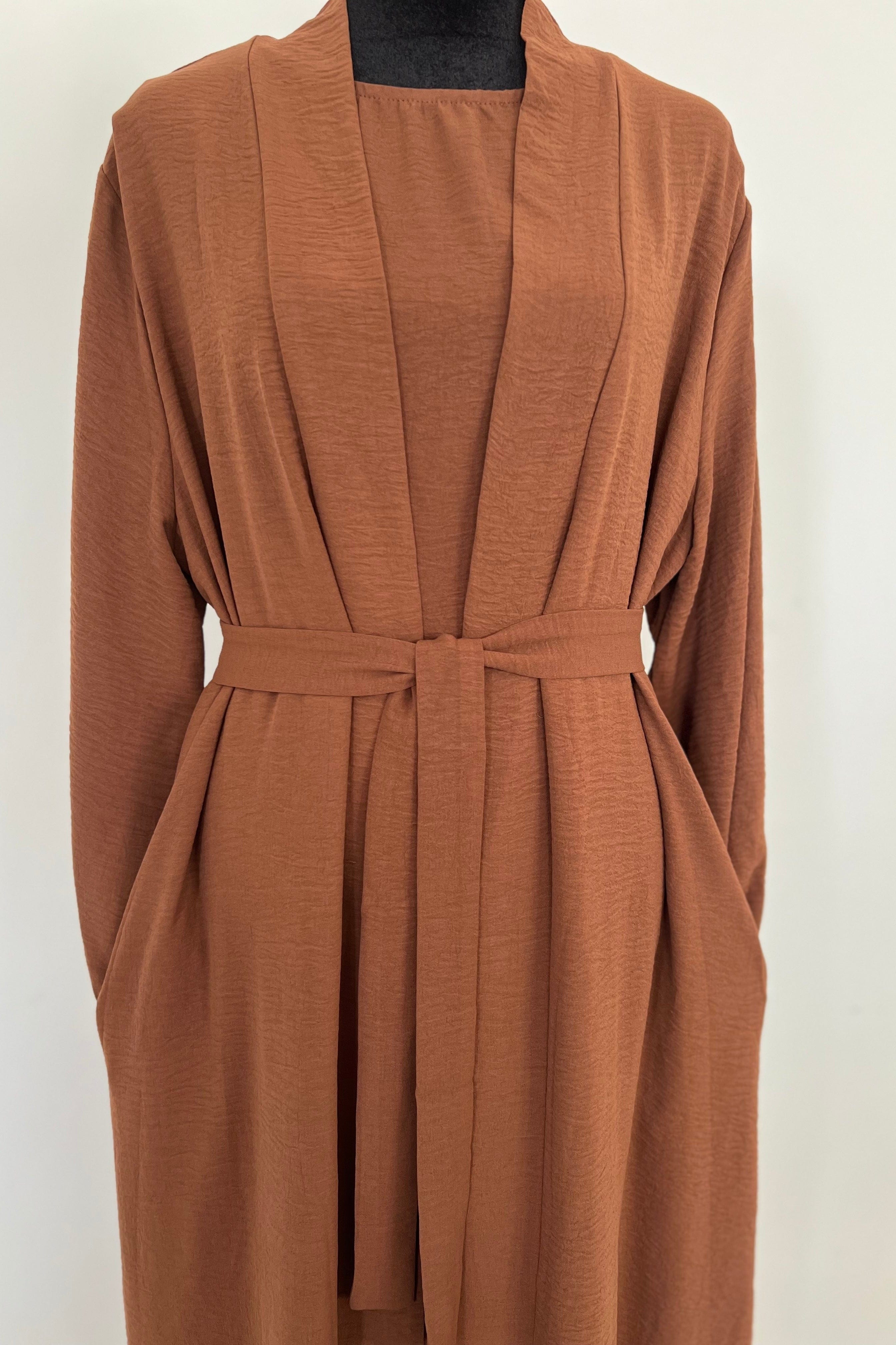 Essential 3 piece Abaya Set - Terracotta