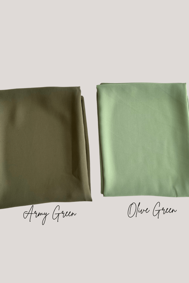 Luxe Chiffon Hijab - Army Green