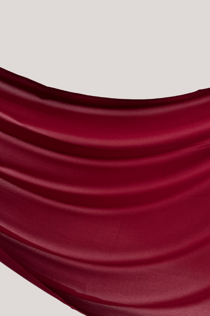 Luxe Chiffon Hijab - Bordeaux