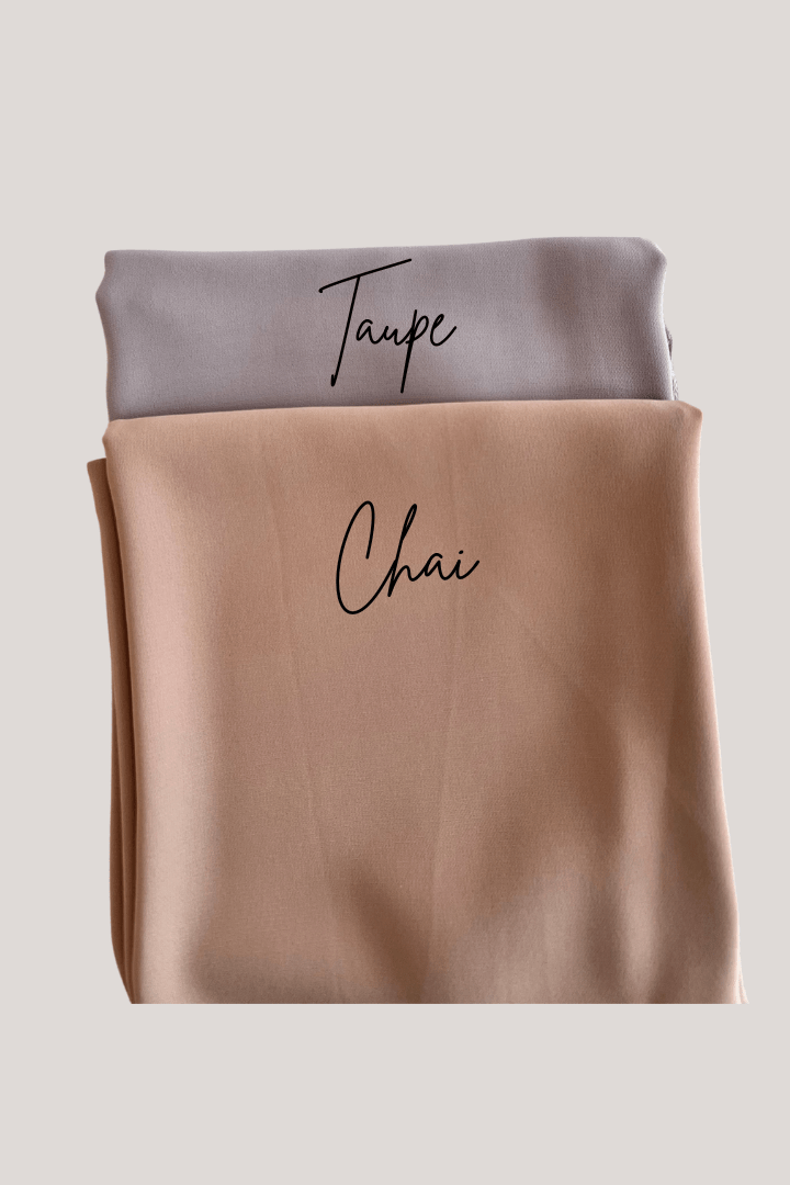 Luxe Chiffon Hijab - Taupe